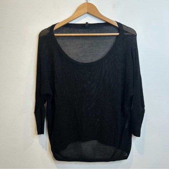 Dynamite Open Knit Sweater Black - Picture 1 of 5
